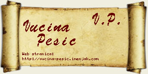 Vucina Pešić vizit kartica
